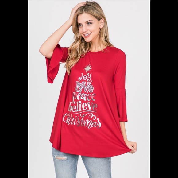2 for $40❤️PLUS size Christmas top - Picture 3 of 11
